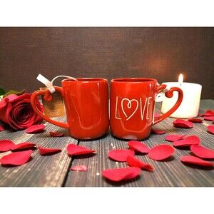Rae Dunn LOVE Heart Handle Valentines Day Mug